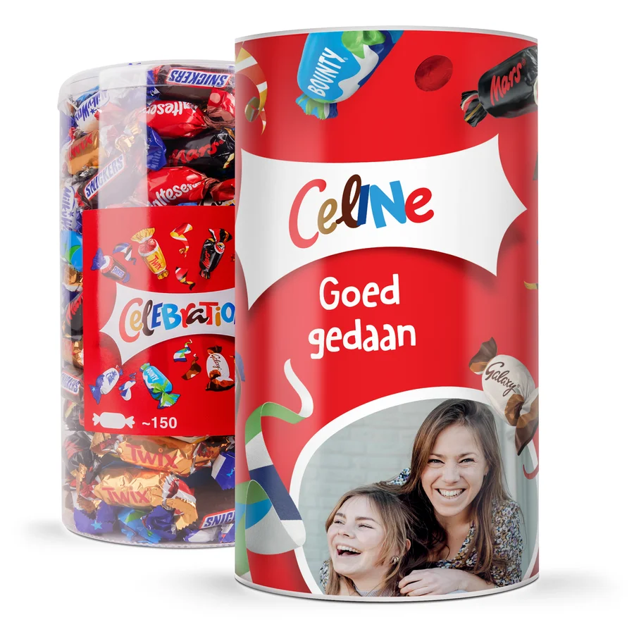 Celebrations XL chocolade cadeauverpakking met naam en foto - Afbeelding 2