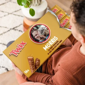 Mega Twix reep met naam en foto bedrukken